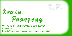 kevin povazsay business card